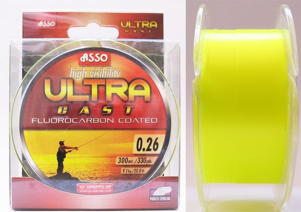 Asso Ultra Cast Fluo Žltá 300m