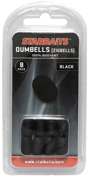 Starbaits Dumbells Čierna 14mm (plávajúca nástraha) 8ks