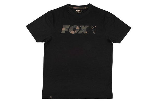 Fox Tričko Black/Camo Print Logo T-Shirt