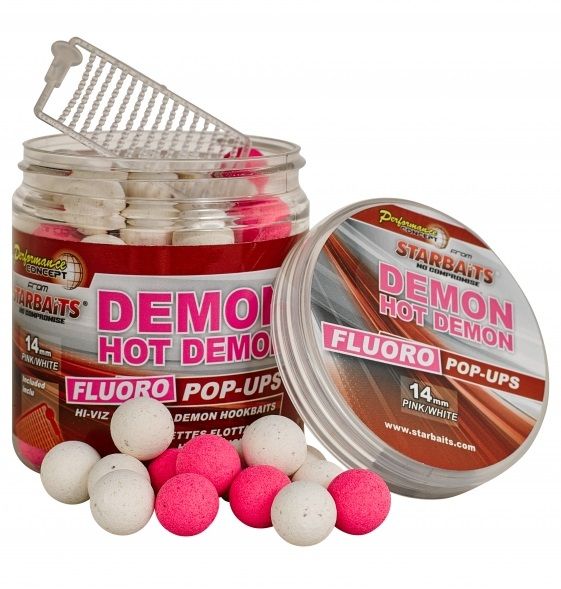 Starbaits Fluo Pop Up Boilies Hot Demon 80g