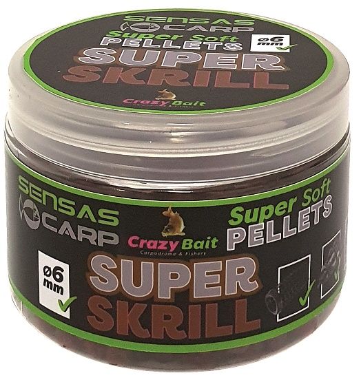 Sensas Pelety Super Soft Super Krill 6mm (krill) 60g