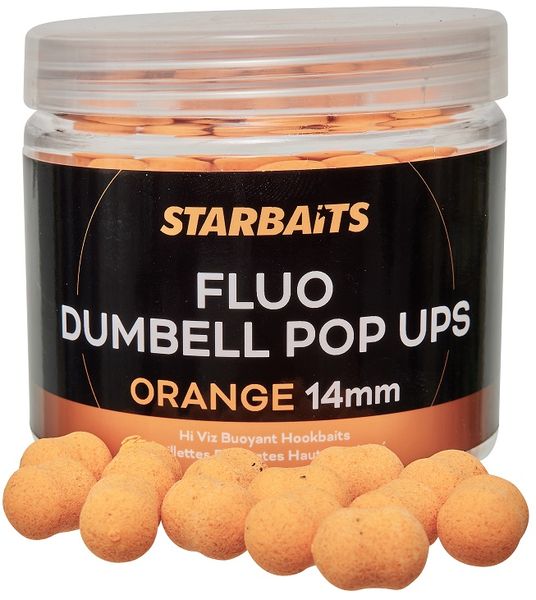 Starbaits Dumbell Fluo Pop Ups Orange 14mm 70g