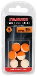 Starbaits Two Tones Balls 14mm Oranžová/Biela (plávajúca gulička) 6ks